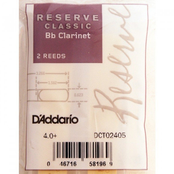 RICO DCT02405 Reserve Classic трости для кларнета Bb №4+, 2 шт