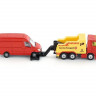 Грузовик-эвакуатор Siku 1667 с микро-автобусом