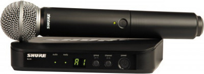 Радиосистема вокальная SHURE BLX24E/SM58 K3E 606-638 MHz с капсюлем динамического микрофона SM58