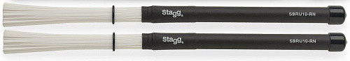 Щетки барабанные нейлоновые STAGG SBRU10-RN с резиновыми ручками
