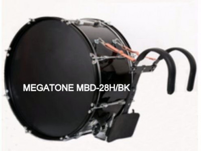 Бас-барабан маршевый MEGATONE MBD-28H черный 28"x12" колотушка в комплекте