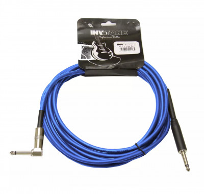 Invotone ACI1204/B - инструментальный кабель, 6.3 mono Jack-6.3 mono Jack угловой 4 м (синий)