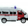Машина "АВТОПАНОРАМА" инерц. "ГАЗель" (скорая) 1/50, в/к 14,5*8*5,5 см