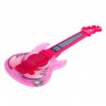 Музыкальная гитара, звук, свет, цвет розовый