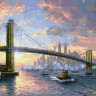 Картина по номерам 40х50 Рассвет над Нью-Йорком (28 цветов)