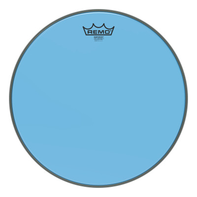 REMO BE-0314-CT-BU Emperor® Colortone™ Blue Drumhead, 14' цветной двухслойный прозрачный пластик, голубой