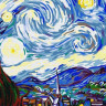 Картина по номерам 40х50 Ван Гог. Звёздная ночь (24 цвета)