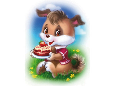 Алмазная мозаика 15х20 В день рождения (19 цветов)