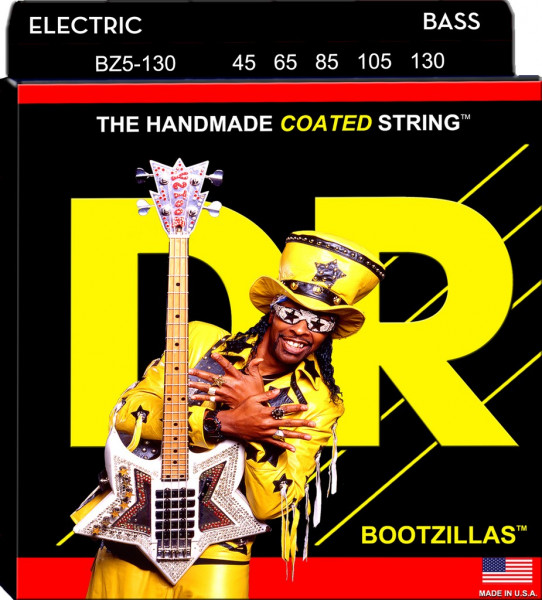 Комплект струн для 5-струнной бас-гитары DR BZ5-130, 45-130