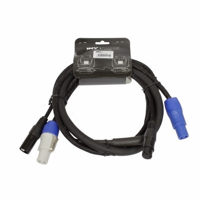 INVOTONE ADPC1002 кабель смежный 3х1.5мм & 2х0.22мм; PowerCon in/out - XLR DMX in/out; 2 м