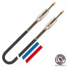QUIK LOK S200-2 BK готовый инструментальный кабель, 2 метра, разъемы Mono Jack прямые металлические, цвет черный