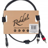 ROCKDALE XC-001-1M готовый компонентный кабель, разъёмы stereo mini jack папа (3,5) x 2 RCA, д 1 м, чёрный