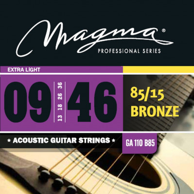 Комплект струн для акустической гитары 9-46 Magma Strings GA110B85