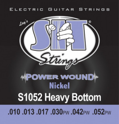 SIT S1052 POWER WOUND Heavy Bottom струны для электрогитары (10-13-17-30-42-52) сильного натяжения