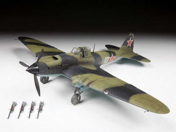 Сборная модель ZVEZDA Советский штурмовик "Ил-2" обр. 1942 года, 1/48