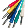 ROCKDALE IC016-20CM комплект из 6 шт патч-кабелей с разъёмами mono jack (TS) male, длина 20 см, 6 цветов