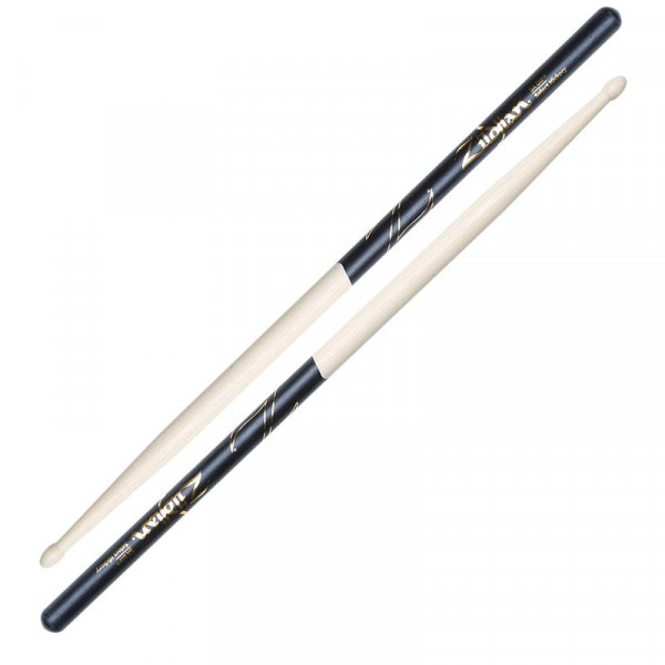 ZILDJIAN Z5AD 5A DIP барабанные палочки с деревянным наконечником, цвет - натуральный с черным, материал: орех