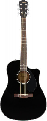 FENDER CD-60SCE Dread Black WN электроакустическая гитара