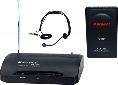 KARSECT KRV-100/KLT-80V/HT-1A VHF/1 радиосистема (1 головная гарнитура, 1 антенна)