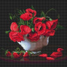 Картина мозаикой 30х30 АЛЫЕ МАКИ (квадр. эл-ты) (29 цветов)