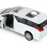 Машина "АВТОПАНОРАМА" Toyota Alphard, белый, 1/43, инерция, откр. двери, в/к 17,5*12,5*6,5 см