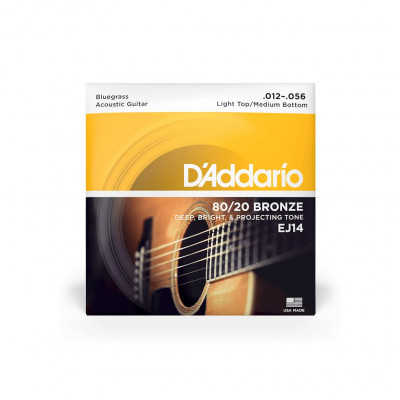 Комплект струн для акустической гитары D'Addario EJ14 12-56