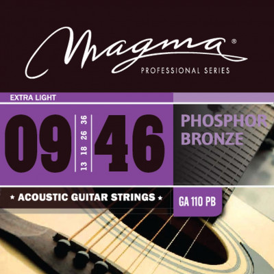Комплект струн для акустической гитары 9-46 Magma Strings GA110PB