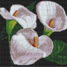 Картина мозаикой 30х30 БЕЛЫЕ КАЛЛЫ (квадрат) (17 цветов)
