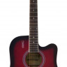 Акустическая гитара Elitaro E4111C красного цвета