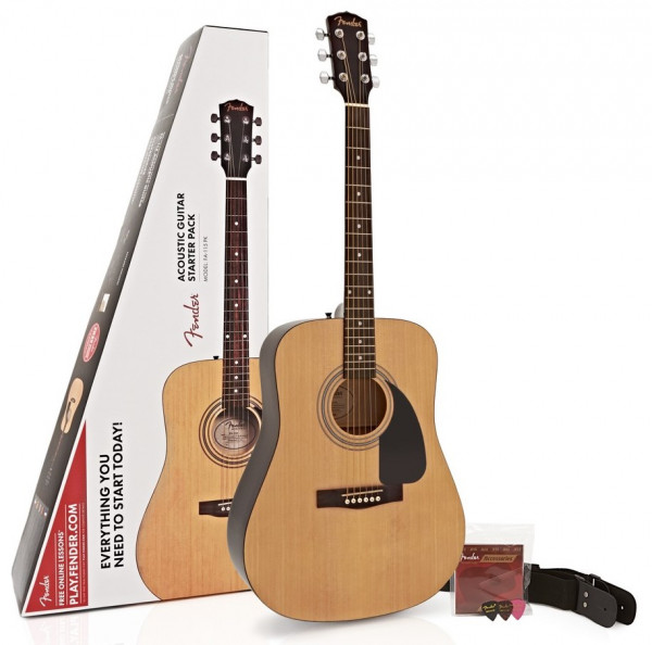 FENDER FA-115 Pack V2 Nat NRW акустическая гитара набор