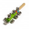 Игрушка с бубенцами «Яркая мелодия», цвет зелёный, 19 × 5 см