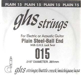 GHS 015 одиночная струна для акустической и электрогитары