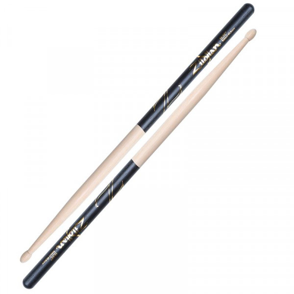 ZILDJIAN Z5BD 5B DIP барабанные палочки с деревянным наконечником, цвет - натуральный с черным, материал: орех