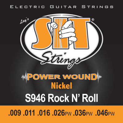 SIT S946 POWER WOUND Rock-n-Roll струны для электрогитары (9-11-16-26-36-46) легкого натяжения