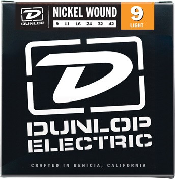 DUNLOP DEN Nickel Plated Steel Light 09-42 струны для электрогитары
