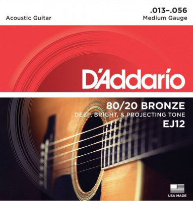 D'ADDARIO EJ12 Medium 13-56 струны для акустической гитары