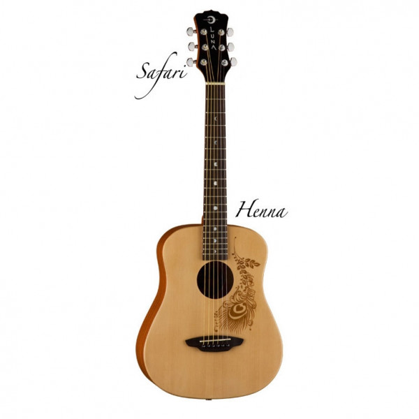 LUNA SAF HEN акустическая гитара 3/4 с чехлом