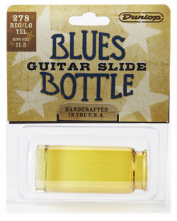 DUNLOP 278 Yellow Blues Bottle Regular Large слайд для гитары стеклянный в виде бутылочки, желтый