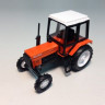 Сувенирная модель трактора МТЗ-82 "Люкс-2" металл (оранжевый с бел.кабиной) 1:43