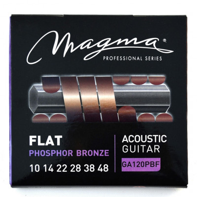 Комплект струн для акустической гитары 10-48 Magma Strings GA120PBF
