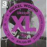 D'Addario EXL120/3D - струны для электрогитары Super Light 9-42, 3 комплекта
