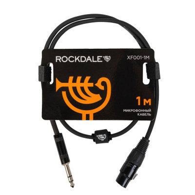 Микрофонный кабель ROCKDALE XF001-1M, XLR female X stereo jack male, 1 м