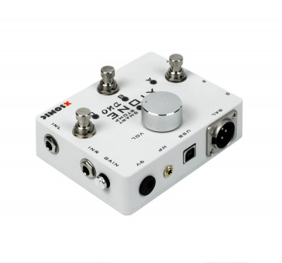 Гитарный USB-аудиоинтерфейс XSONIC XTONE Duo с ножным контроллером, 2 входа, поддержка iOS, Windows, Mac, Android