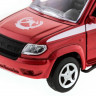 Машина "АВТОПАНОРАМА" инерц. УАЗ Патриот (пожарная) 1/50, в/к 12*7*5,5 см