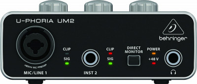 BEHRINGER U-Phoria UM2 аудиоинтерфейс USB 2x2