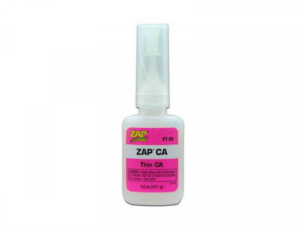 Клей ZAP цианокрилатный PT-09 ZAP-A CAP жидкий, застывание 1-5с полное 10с,14,1г