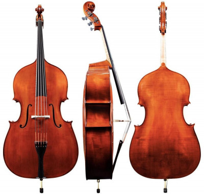 RUBNER 68M Montagna 4/4 контрабас 5-струнный скрипичн. формы, массив ели, волнистый клен, комплект