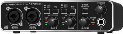 BEHRINGER U-Phoria UMC202HD аудиоинтерфейс USB 2x2