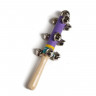 Игрушка с бубенцами «Яркая мелодия», цвет фиолетовый, 19 × 5 см