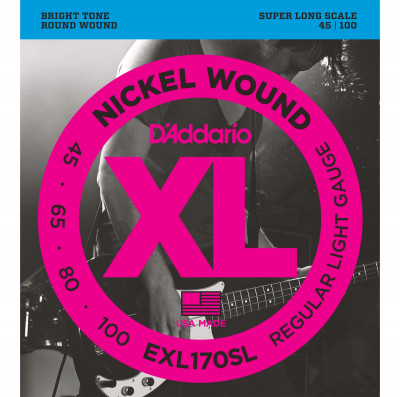 D'Addario EXL170SL - струны для бас-гитары Super Long 045-100